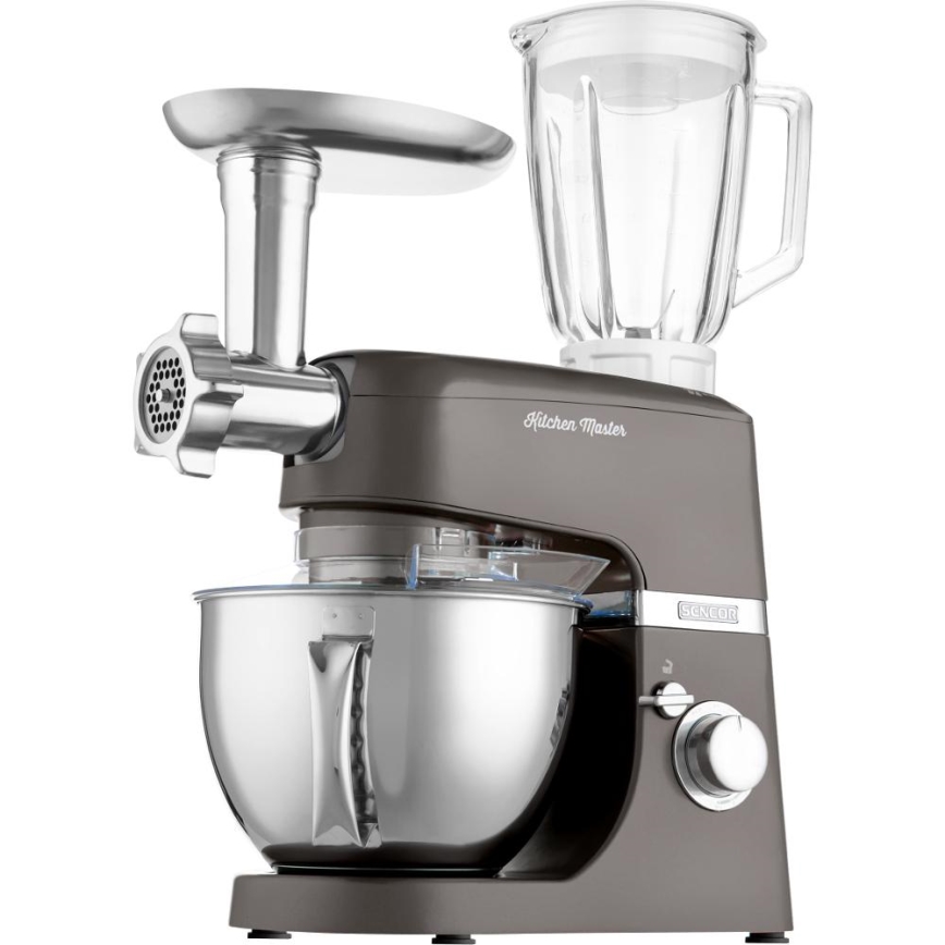 Sencor - Robot de cuisine avec bol en acier inoxydable 1000W/230V gris