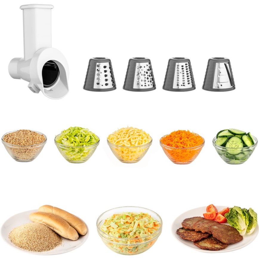 Sencor - Robot de cuisine avec bol en acier inoxydable 1000W/230V gris