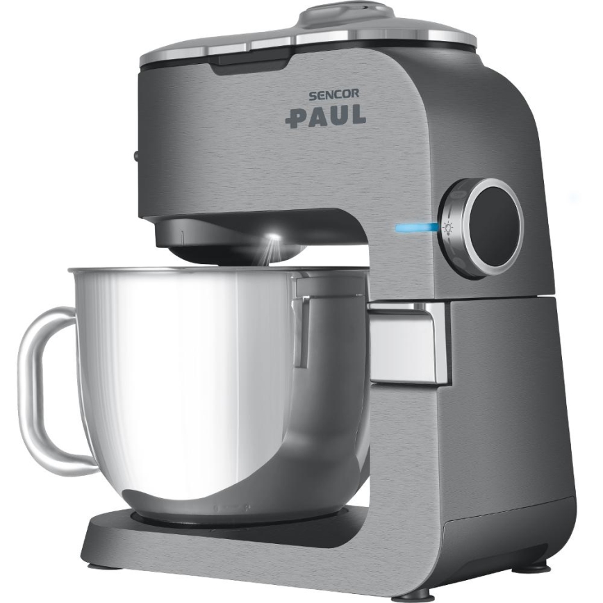 Sencor - Robot de cuisine multifonctions avec bol en acier inoxydable 1500W/230V chrome mat