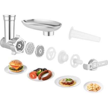 Sencor - Robot de cuisine multifonctions avec bol en acier inoxydable 1500W/230V chrome mat