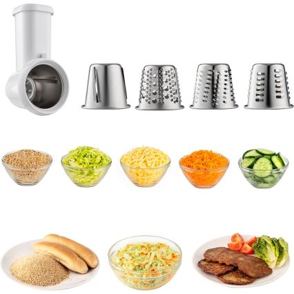 Sencor - Robot de cuisine multifonctions avec bol en acier inoxydable 1500W/230V chrome mat