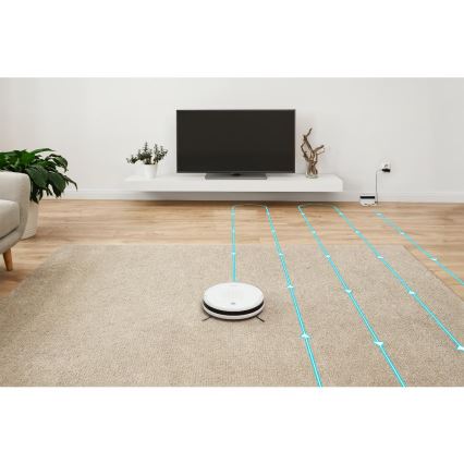 Sencor - Roboter-Staubsauger mit Wischmopp 2in1 18W/1500 mAh weiß + Fernbedienung