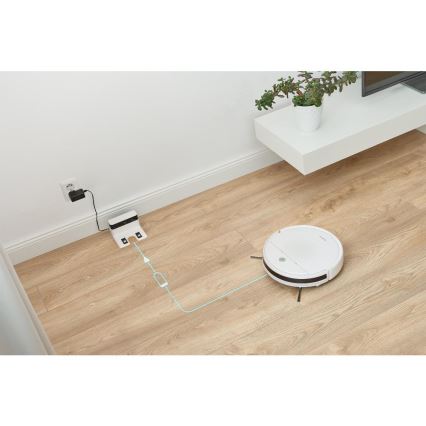 Sencor - Roboter-Staubsauger mit Wischmopp 2in1 18W/1500 mAh weiß + Fernbedienung