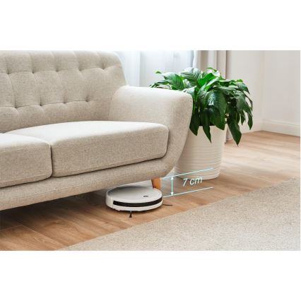 Sencor - Roboter-Staubsauger mit Wischmopp 2in1 18W/1500 mAh weiß + Fernbedienung