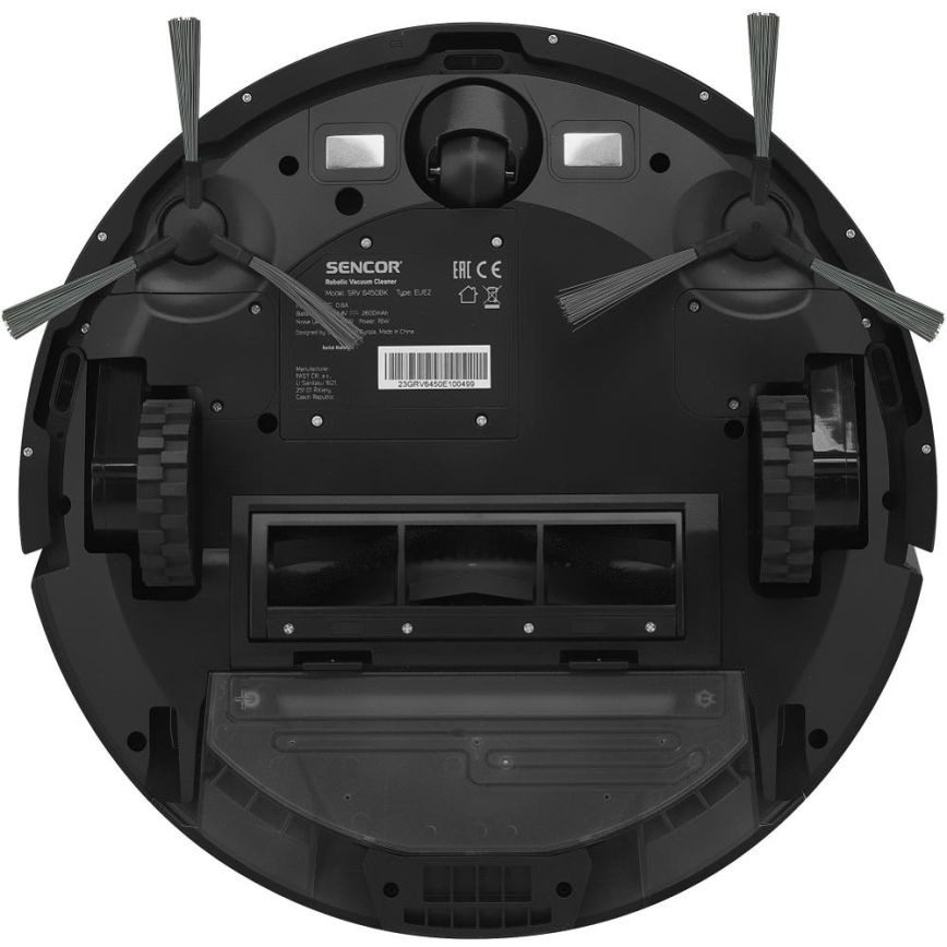 Sencor - Roboter-Staubsauger mit Wischfunktion 2-in-1 16 W/2600 mAh WLAN schwarz + Fernbedienung