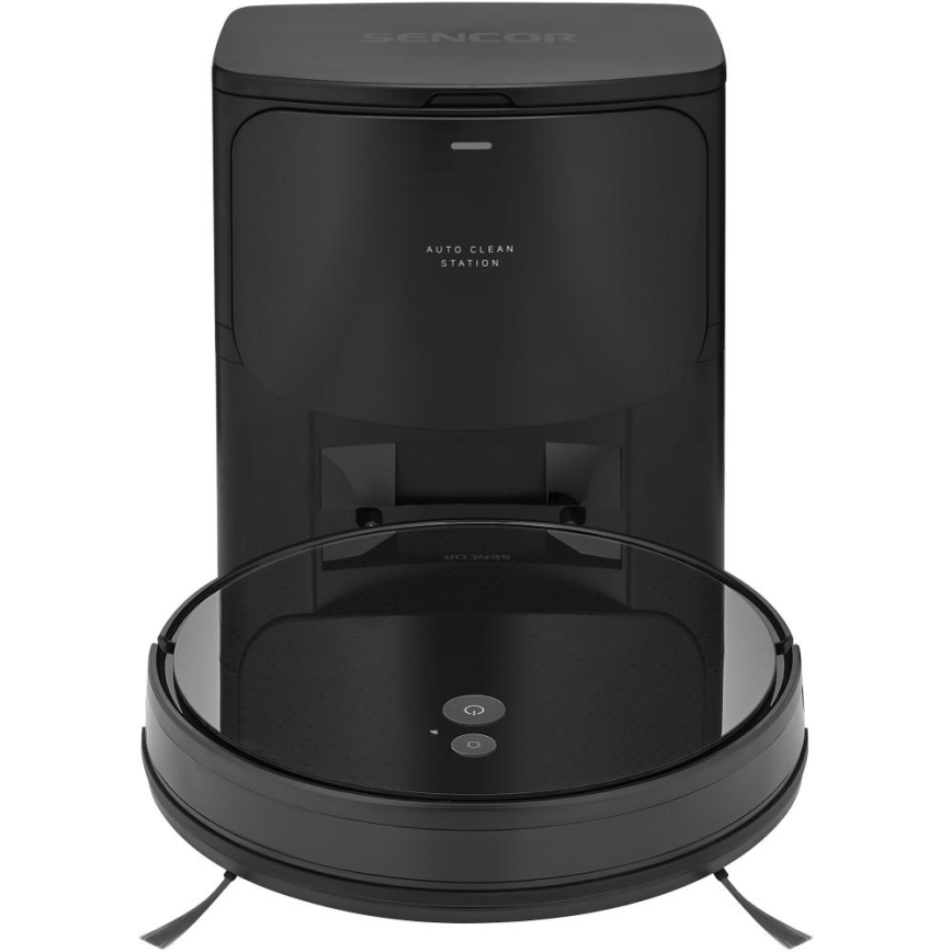Sencor - Roboter-Staubsauger mit Wischfunktion 2-in-1 16 W/2600 mAh WLAN schwarz + Fernbedienung