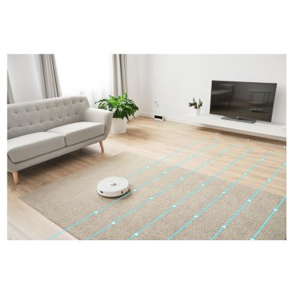 Sencor - Saugroboter 2-in-1 mit Wischfunktion, 50 W / 5000 mAh, Wi‑Fi, weiß, inkl. Fernbedienung