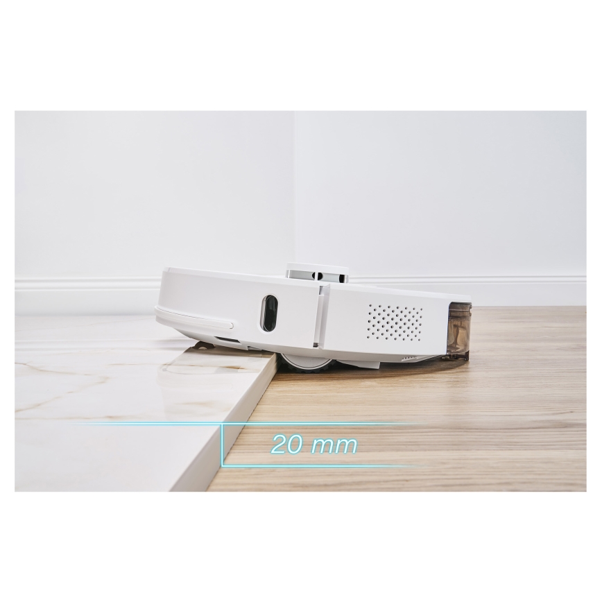 Sencor - Saugroboter 2-in-1 mit Wischfunktion, 50 W / 5000 mAh, Wi‑Fi, weiß, inkl. Fernbedienung