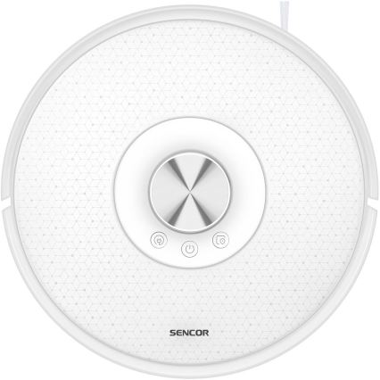 Sencor - Saugroboter 2-in-1 mit Wischfunktion, 50 W / 5000 mAh, Wi‑Fi, weiß, inkl. Fernbedienung