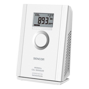 Sencor - Sensore wireless di anidride carbonica 5V/3xAA 2000 mAh