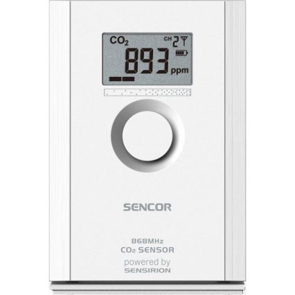 Sencor - Sensore wireless di anidride carbonica 5V/3xAA 2000 mAh