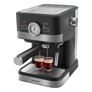 Sencor - Siebträger-Espressomaschine 1050W/230V schwarz/matt Chrom