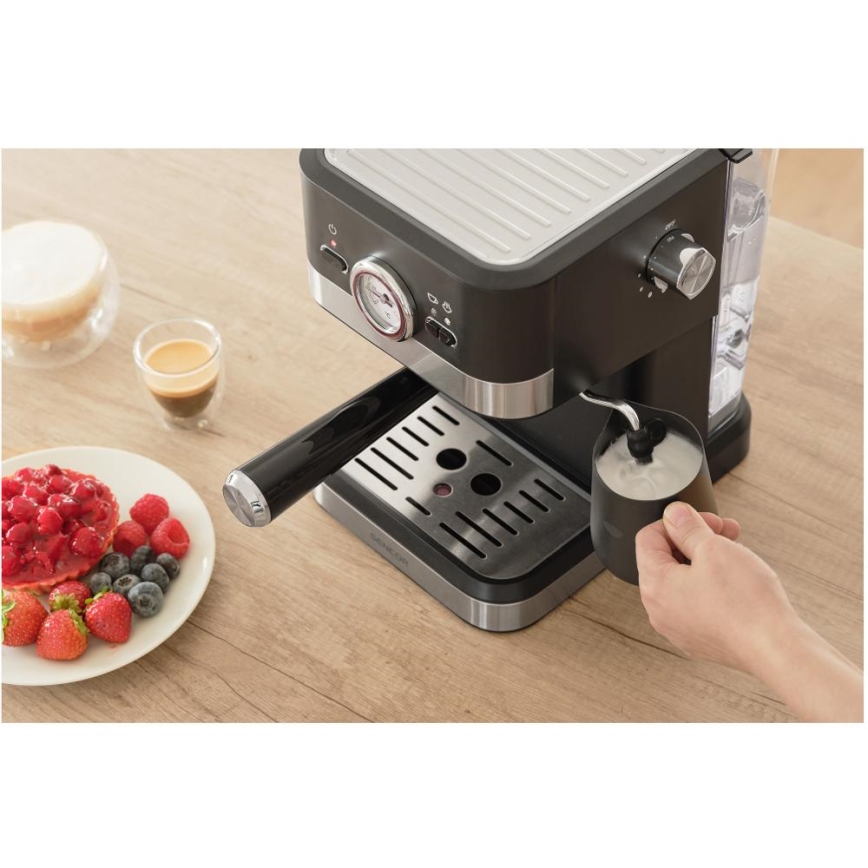 Sencor - Siebträger-Espressomaschine 1050W/230V schwarz/matt Chrom