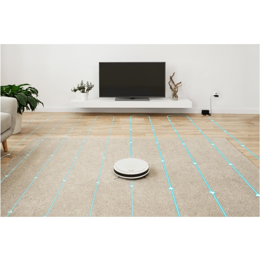 Sencor - Smart-Staubsaugerroboter  mit Wischmopp 2in1 28W/2600 mAh Wi-Fi weiß + Fernbedienung