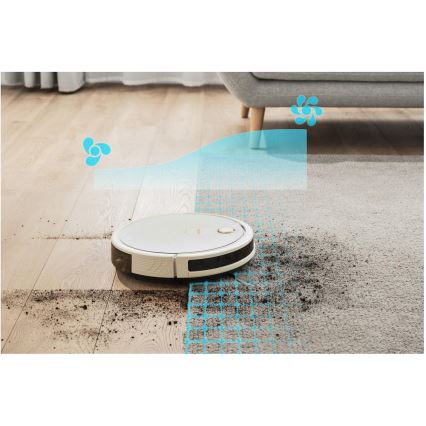 Sencor - Smart-Staubsaugerroboter  mit Wischmopp 2in1 28W/2600 mAh Wi-Fi weiß + Fernbedienung