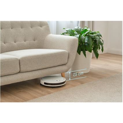 Sencor - Smart-Staubsaugerroboter  mit Wischmopp 2in1 28W/2600 mAh Wi-Fi weiß + Fernbedienung