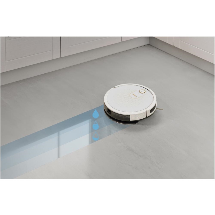 Sencor - Smart-Staubsaugerroboter  mit Wischmopp 2in1 28W/2600 mAh Wi-Fi weiß + Fernbedienung