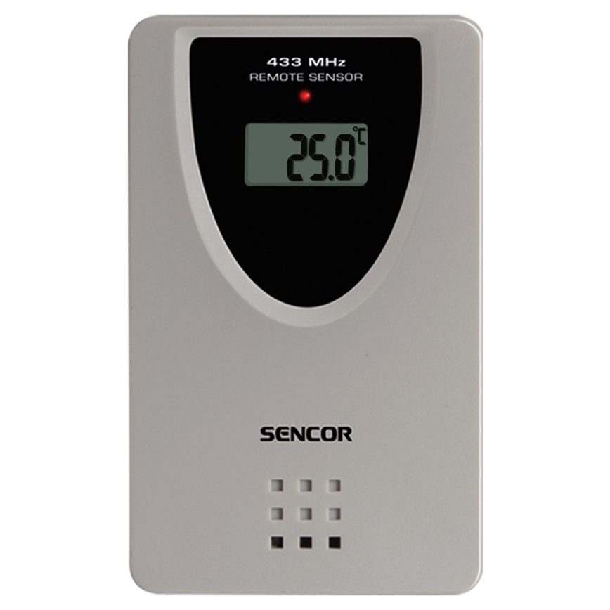 Sencor - Station météo avec écran couleur LCD, alarme et projection 2xAA