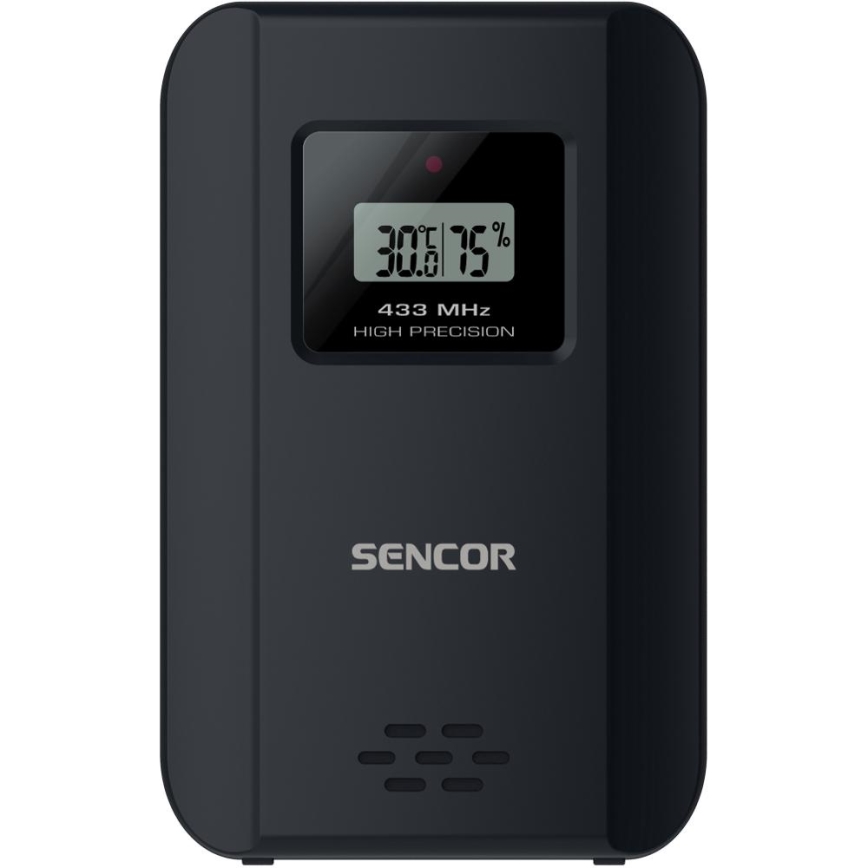Sencor - Station météo avec écran LCD couleur et réveil 3xAAA noir