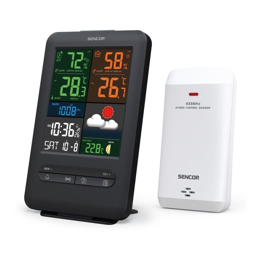 Sencor - Station météo avec LCD écran couleur 5V/1xCR2032