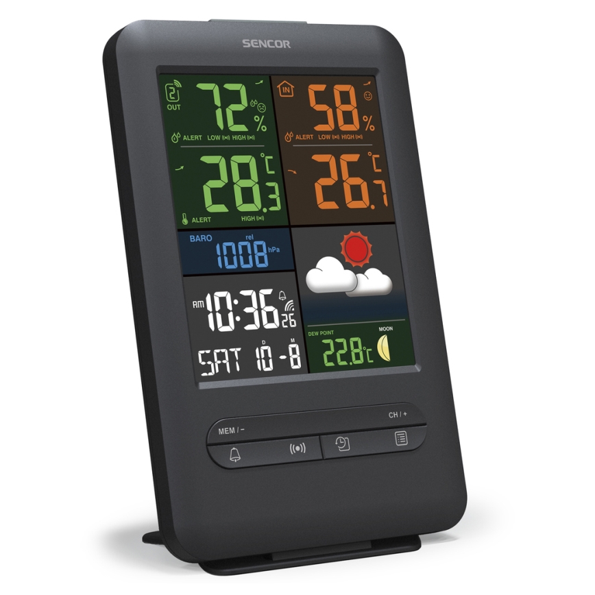 Sencor - Station météo avec LCD écran couleur 5V/1xCR2032