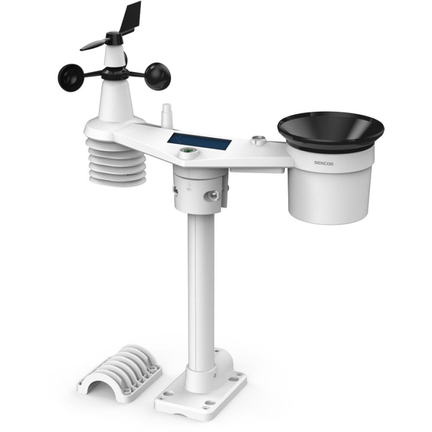 Sencor - Station météo professionnelle avec écran couleur LCD 1xCR2032 Wi-Fi Tuya