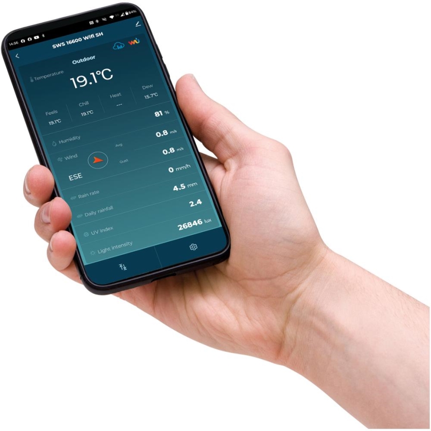 Sencor - Station météo professionnelle avec écran couleur LCD 1xCR2032 Wi-Fi Tuya