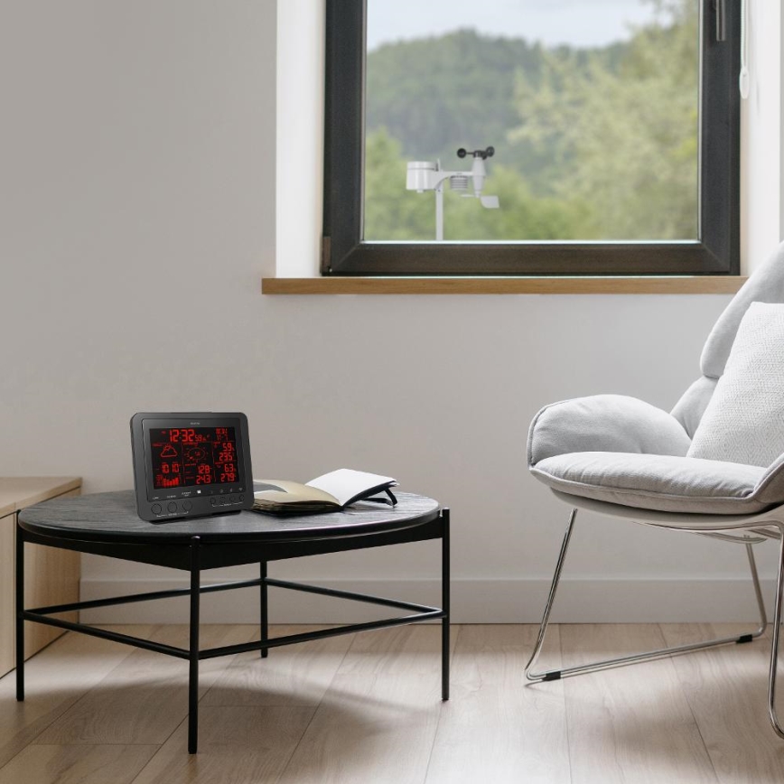 Sencor - Station météo professionnelle avec écran couleur LCD 5V/1xCR2032 + 3xAA