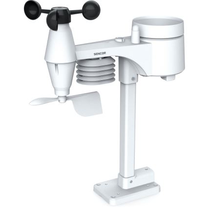 Sencor - Station météo professionnelle avec écran LCD couleur 1xCR2032 + 3xAA Wi-Fi