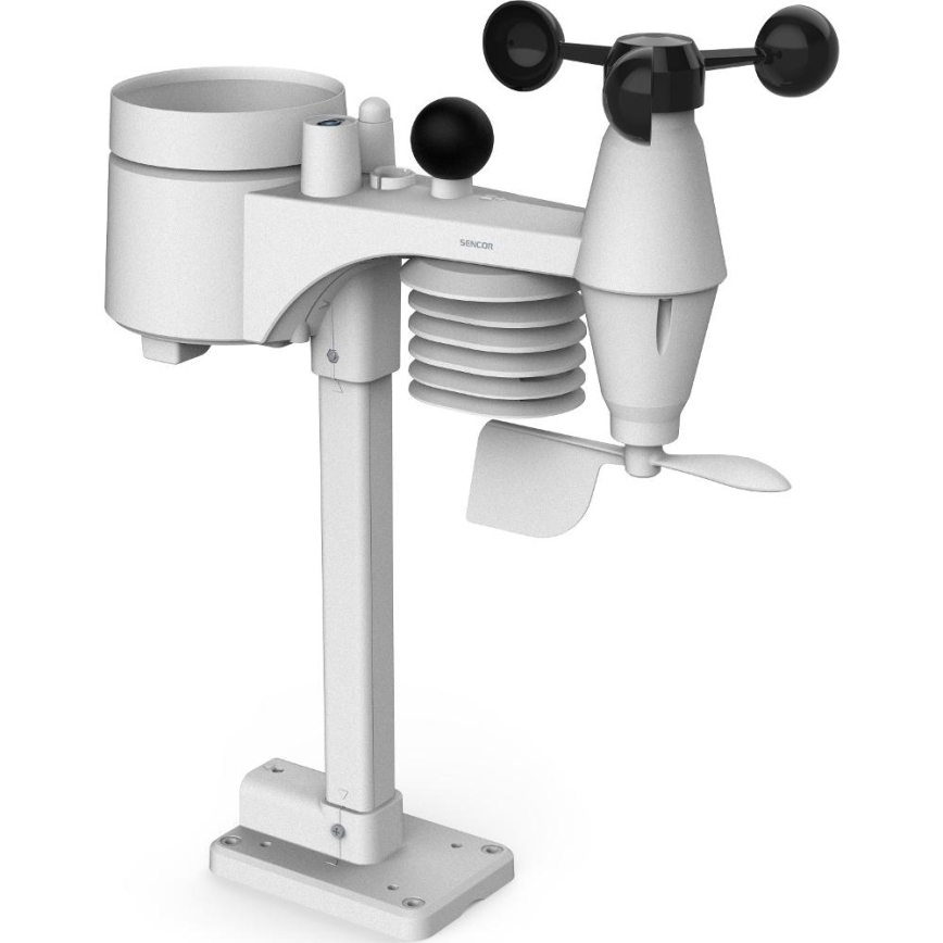 Sencor - Station météo professionnelle avec écran LCD couleur et réveil intégré 5V/1xCR2032 + 3xAA