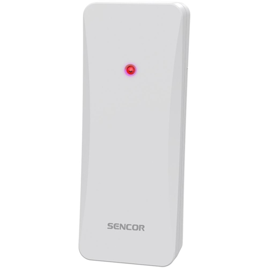 Sencor - Stazione meteo con display LCD a colori 3xAAA + 2xAA bianca