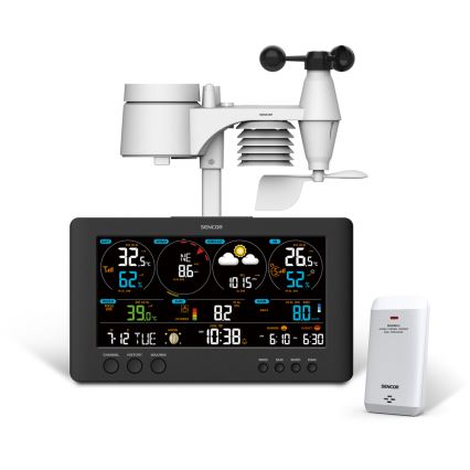 Sencor - Stazione meteo professionale con display LCD a colori 1xCR2032 Wi-Fi