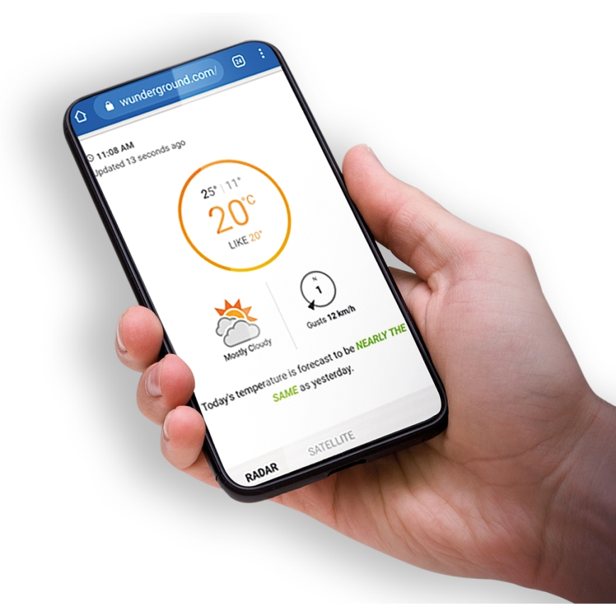Sencor - Stazione meteo professionale con display LCD a colori 1xCR2032 Wi-Fi