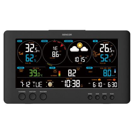 Sencor - Stazione meteo professionale con display LCD a colori 1xCR2032 Wi-Fi