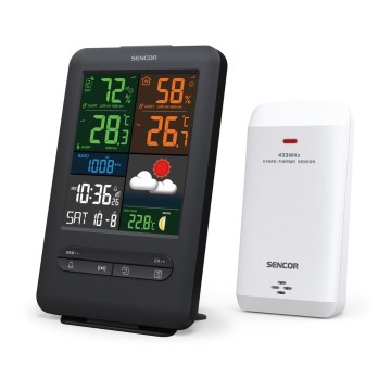 Sencor - Stazione meteorologica con display LCD a colori 5V/1xCR2032