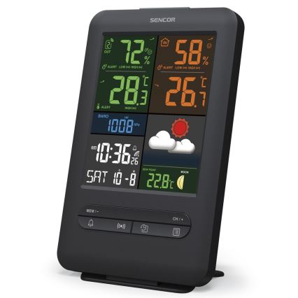 Sencor - Stazione meteorologica con display LCD a colori 5V/1xCR2032