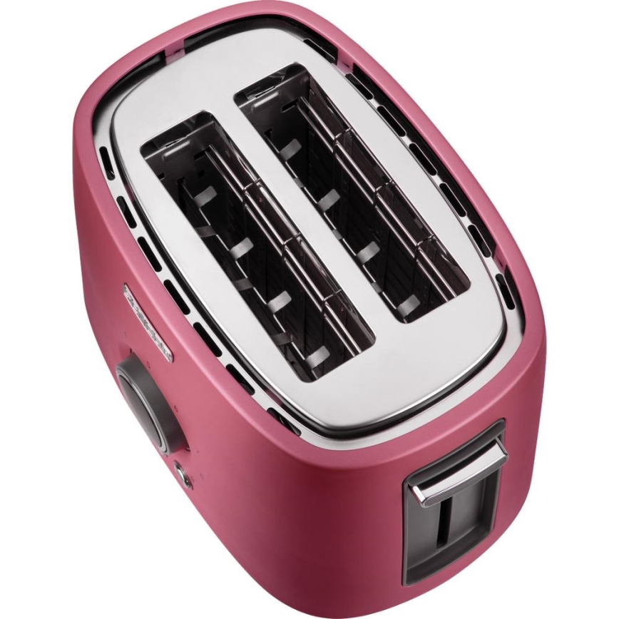 Sencor - Toaster mit zwei Schlitzen und Aufbackrost, 1000 W/230 V, rosa