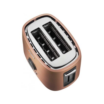 Sencor - Toaster mit zwei Schlitzen und Brötchenaufsatz 1000W/230V kupferfarben