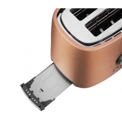 Sencor - Toaster mit zwei Schlitzen und Brötchenaufsatz 1000W/230V kupferfarben