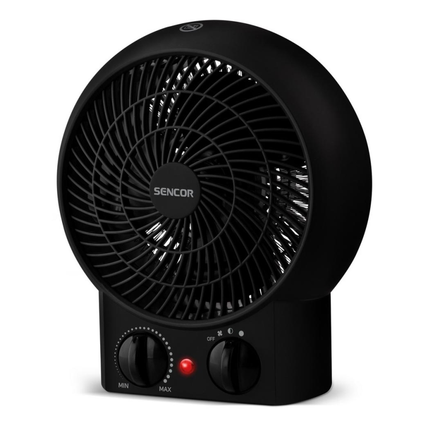 Sencor - Ventilator mit Heizelement 1200/2000W/230V schwarz