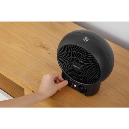 Sencor - Ventilator mit Heizelement 1200/2000W/230V schwarz