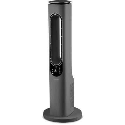 Sencor - Ventilatore a torre senza pale con elemento riscaldante in ceramica 1200/2000W/230V antracite + telecomando