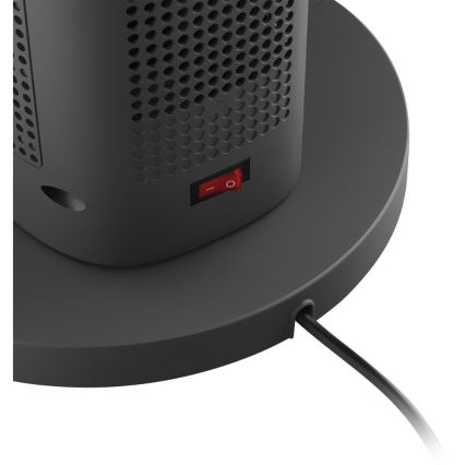 Sencor - Ventilatore a torre senza pale con elemento riscaldante in ceramica 1200/2000W/230V antracite + telecomando
