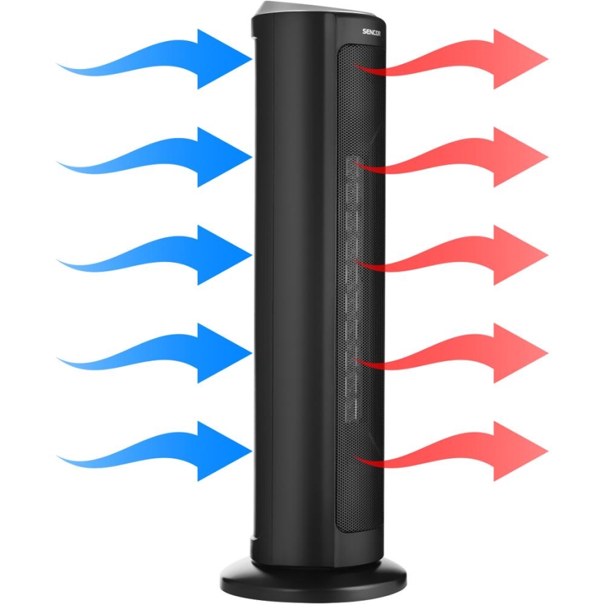 Sencor - Ventilatore con elemento riscaldante in ceramica 1300/2200W/230V nero + telecomando