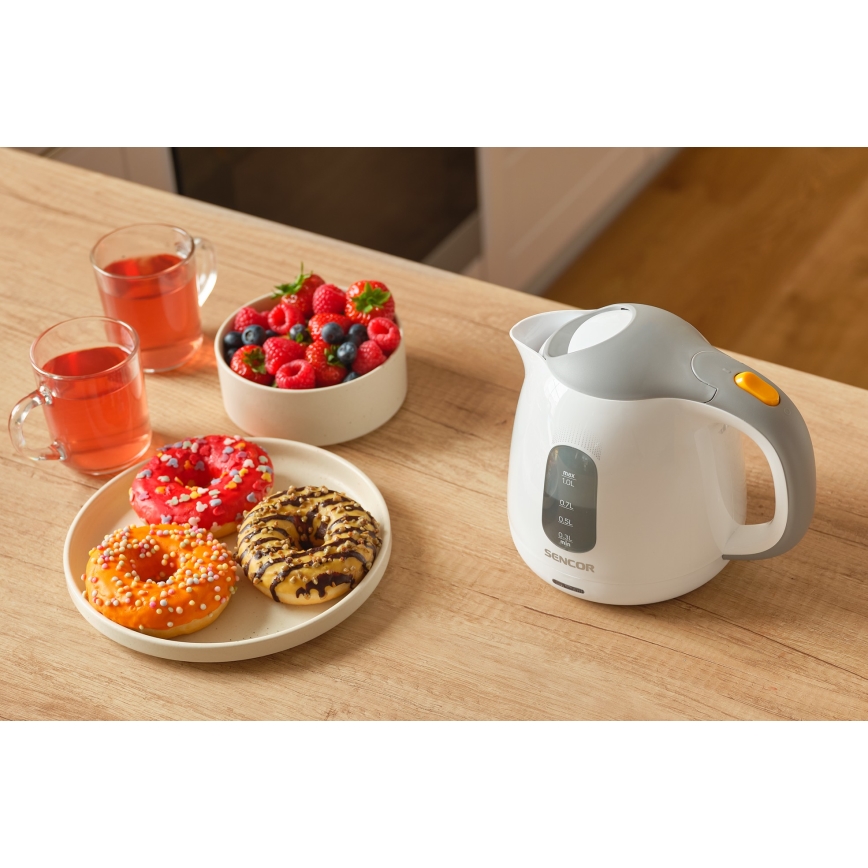 Sencor - Wasserkocher 1 l 1100W/230V weiß/grau