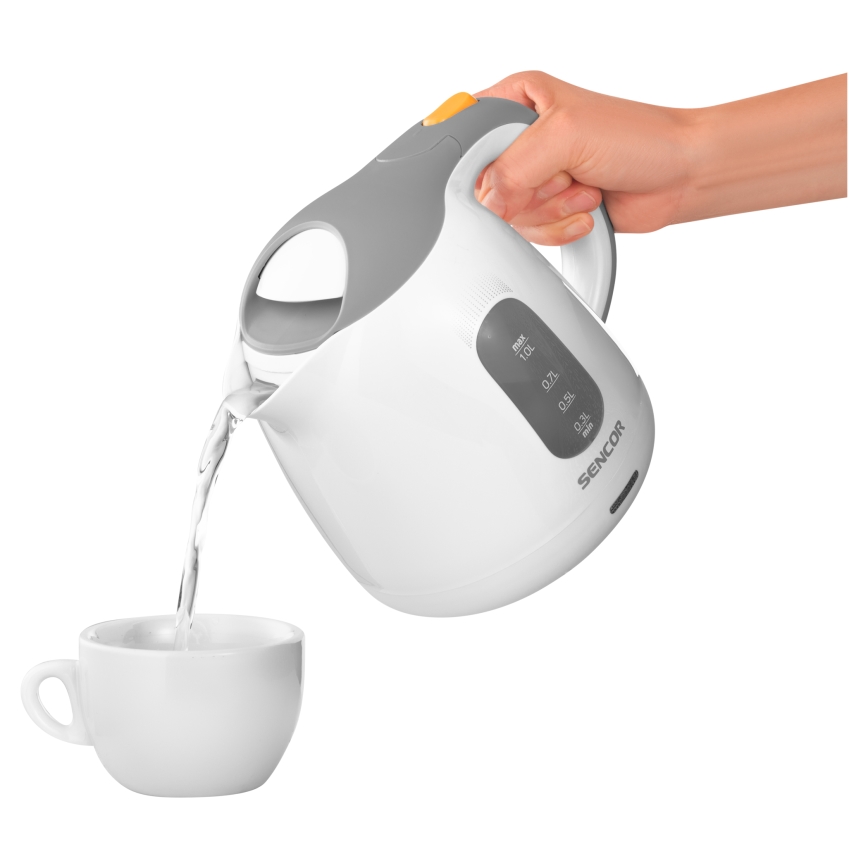 Sencor - Wasserkocher 1 l 1100W/230V weiß/grau