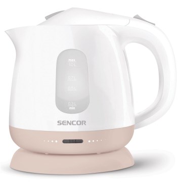Sencor - Wasserkocher 1 l 1100W/230V weiß/rosa