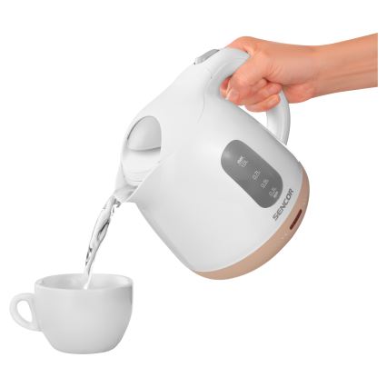 Sencor - Wasserkocher 1 l 1100W/230V weiß/rosa