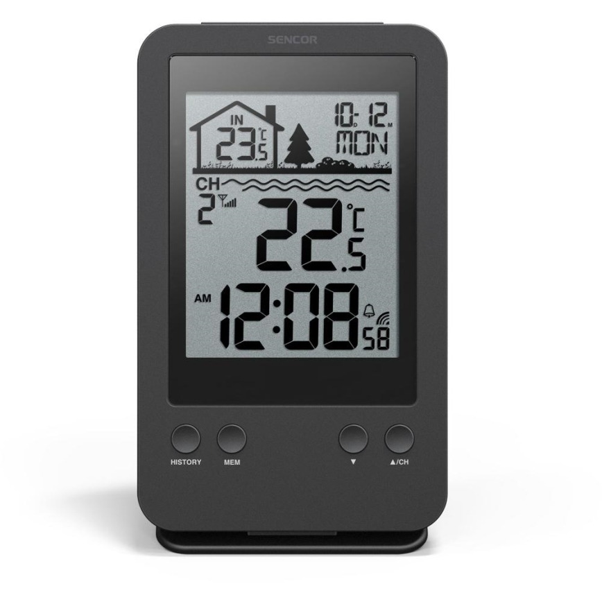 Sencor - Wetterstation mit kabellosem schwimmendem Poolsensor 2xAA + 2xAA IPX7