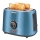 Sencor - Zweischlitz-Toaster mit Brötchenaufsatz 1000W/230V blau